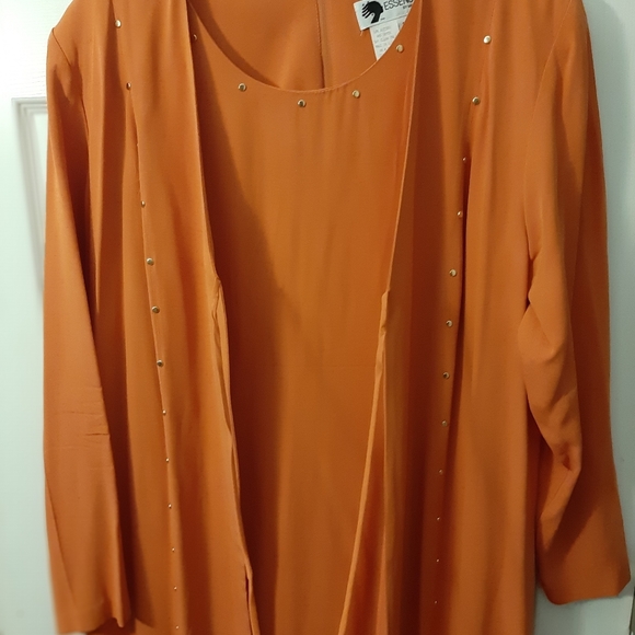 Essence by Mail Peachy Tangerine Colored Dress - Picture 2 of 15
